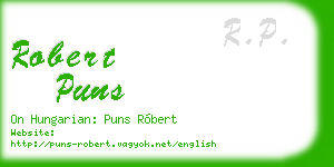 robert puns business card